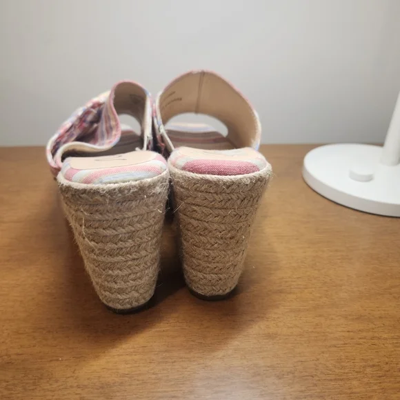 Sugar Harlem espadrille Pastel Colorful Striped Coquette Size 8.5 - Picture 5 of 7